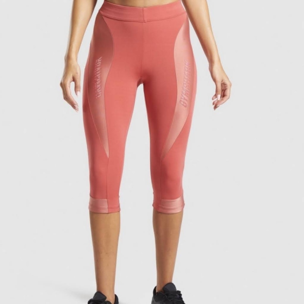 Gymshark Turbo Cropped Leggings Moroccan Brick - Womens medium - NWOT